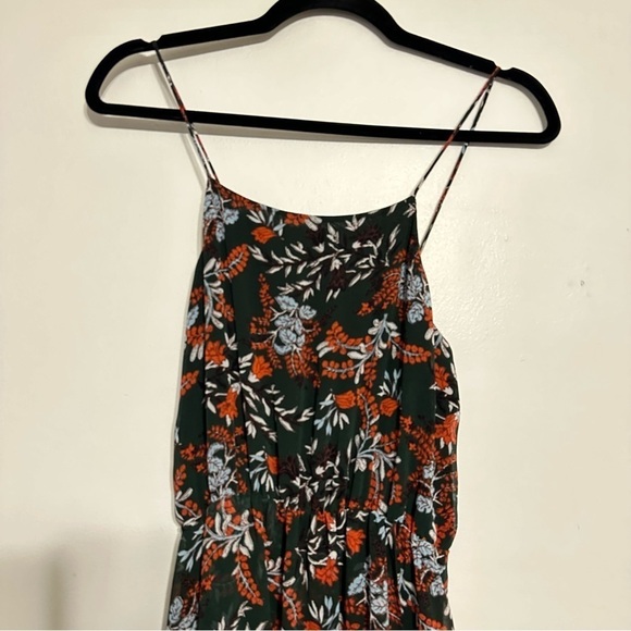 Maje Revia Crepe Midi Dress Green/Floral Print Sz Small - Picture 6 of 12